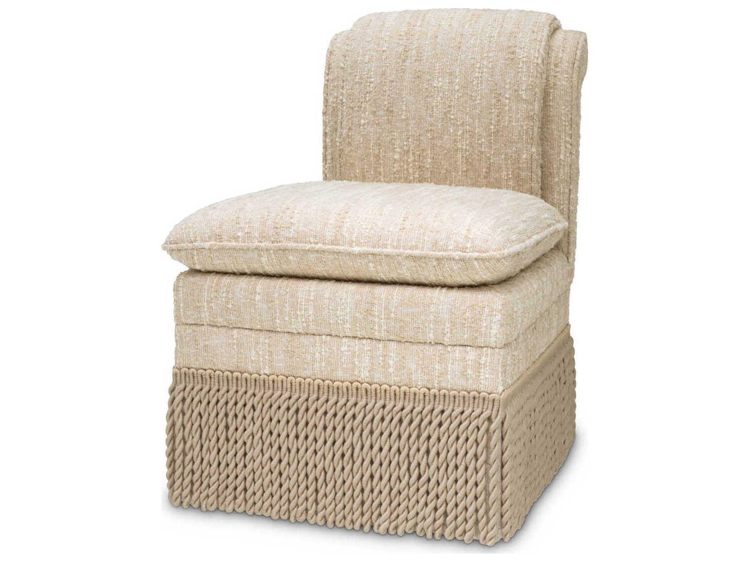 Eichholtz Fairburn Beige Upholstered Armless Dining Chair