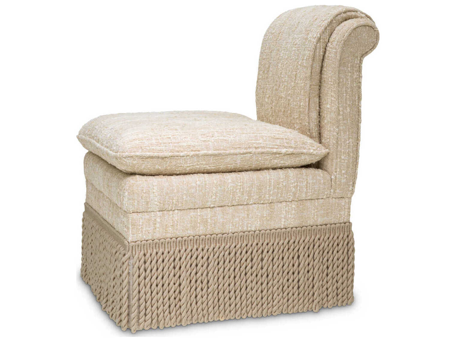 Eichholtz Fairburn Beige Upholstered Armless Dining Chair