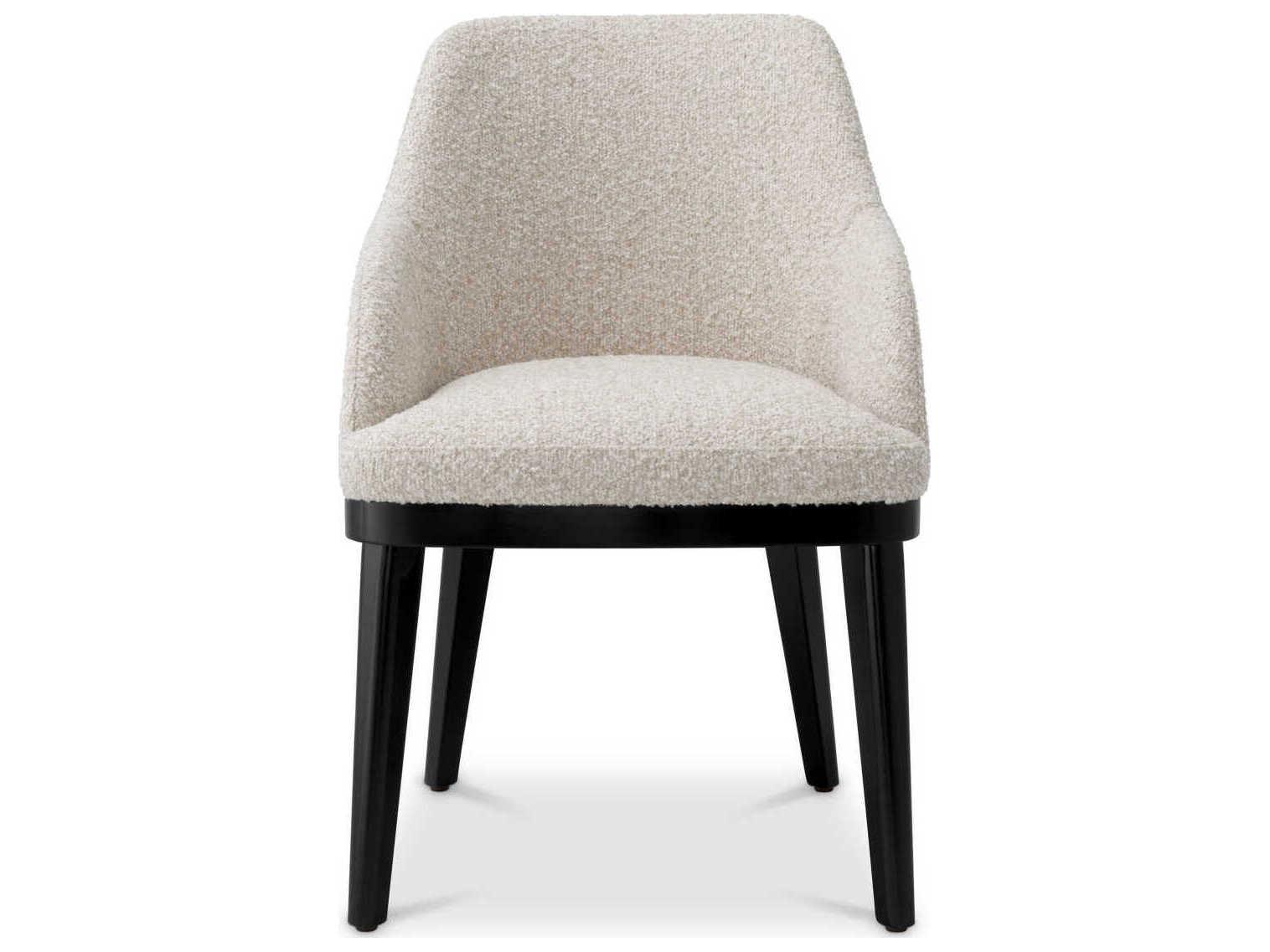 Eichholtz Costa Beige Upholstered Arm Dining Chair