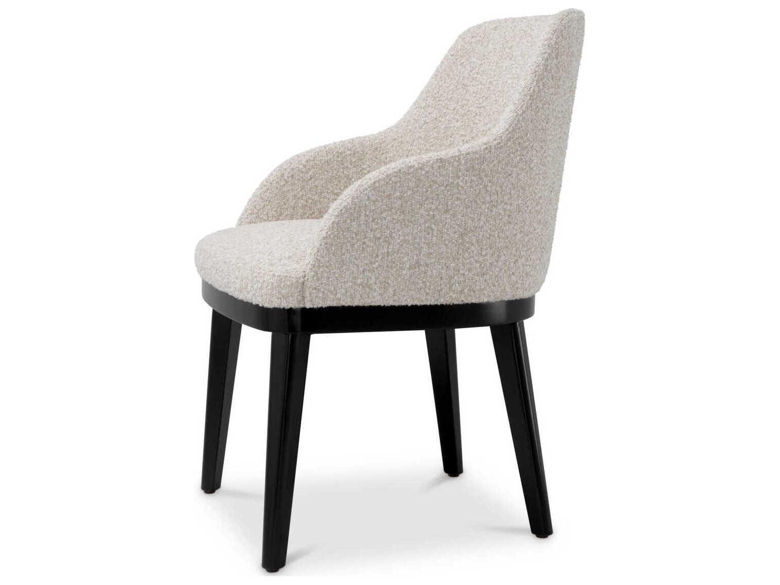 Eichholtz Costa Beige Upholstered Arm Dining Chair