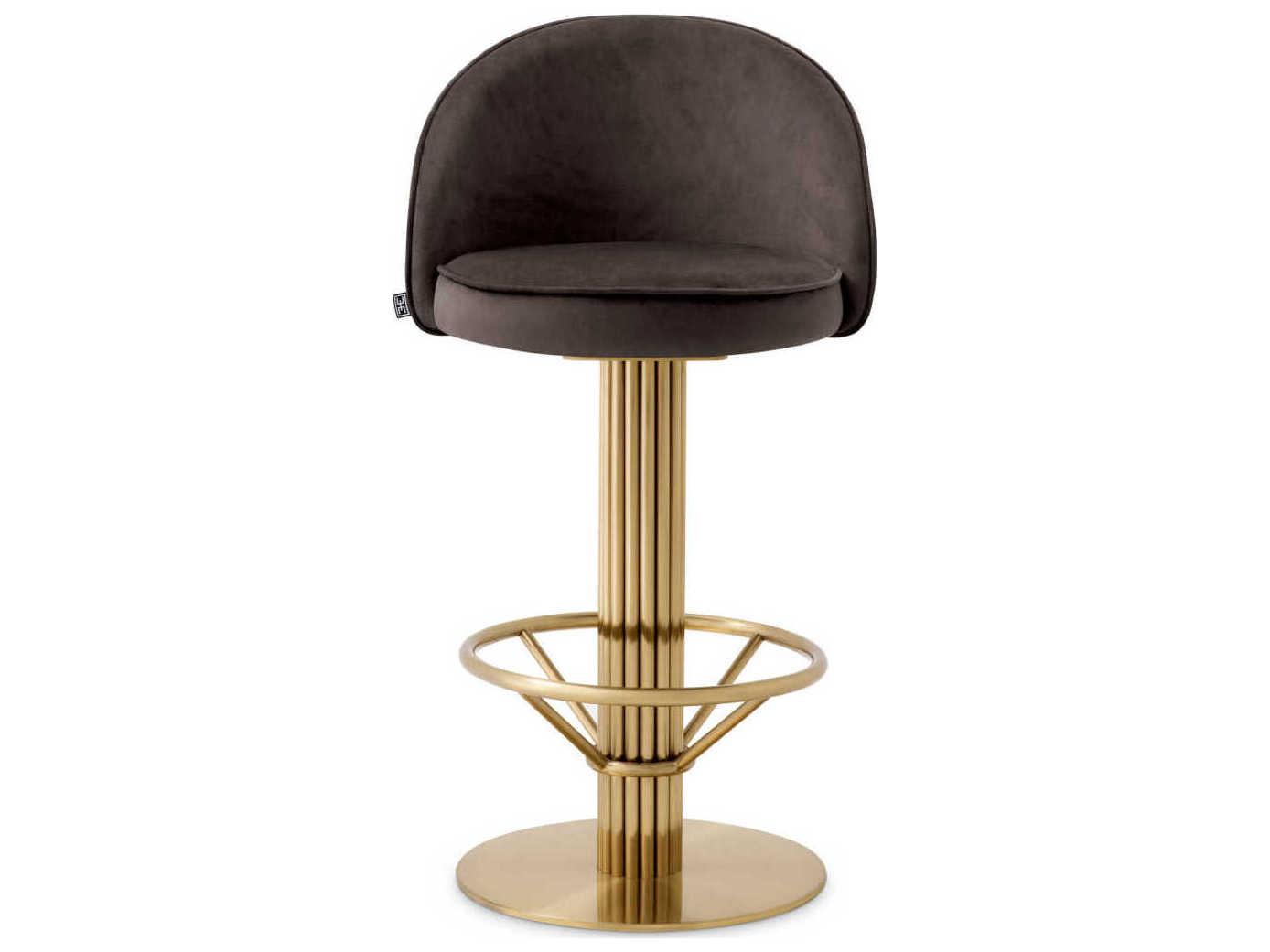 Eichholtz Dorland Velvet Upholstered Swivel Counter Stool