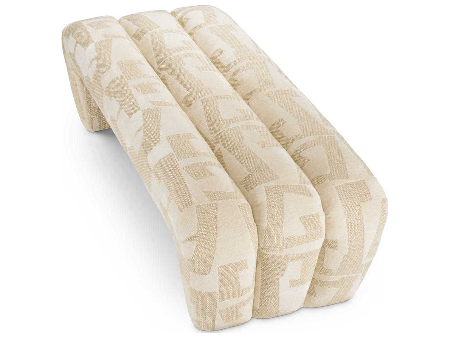 Eichholtz Eastborne Brooklyn Sand Beige Upholstered Accent Bench