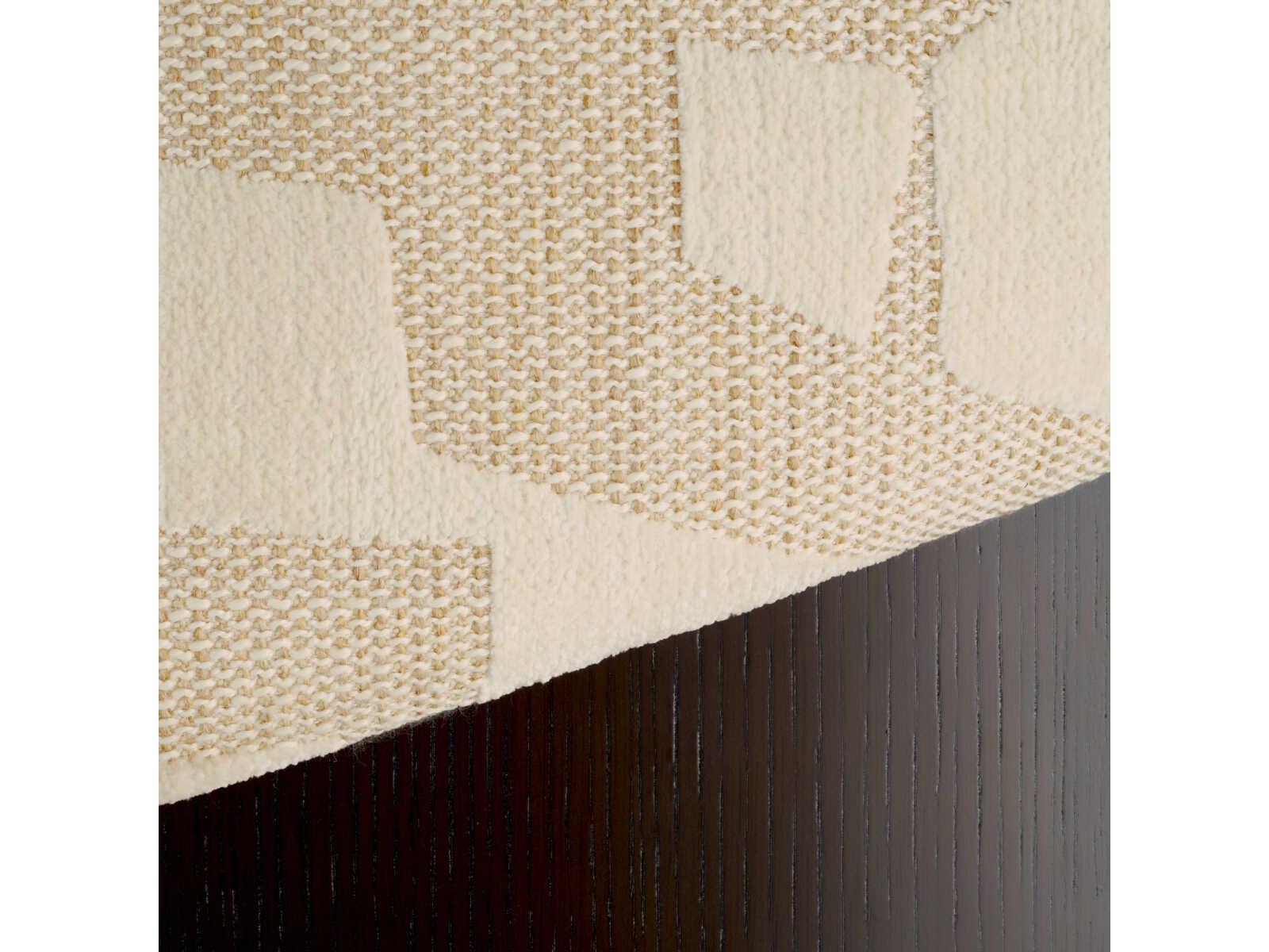 Eichholtz Raymond Brooklyn Sand Oak Veneer Beige Upholstered Accent Bench