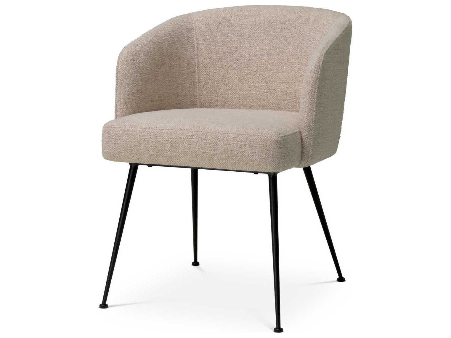 Eichholtz Aiden Black Upholstered Arm Dining Chair