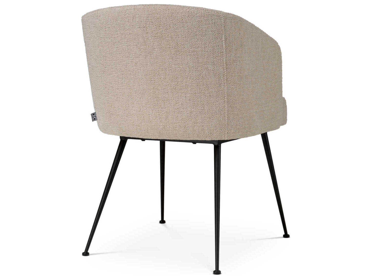 Eichholtz Aiden Black Upholstered Arm Dining Chair