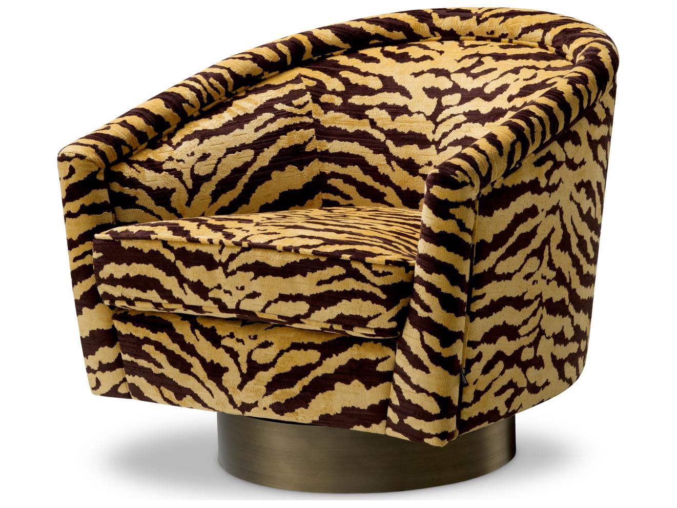 Eichholtz Swivel Brown Accent Chair