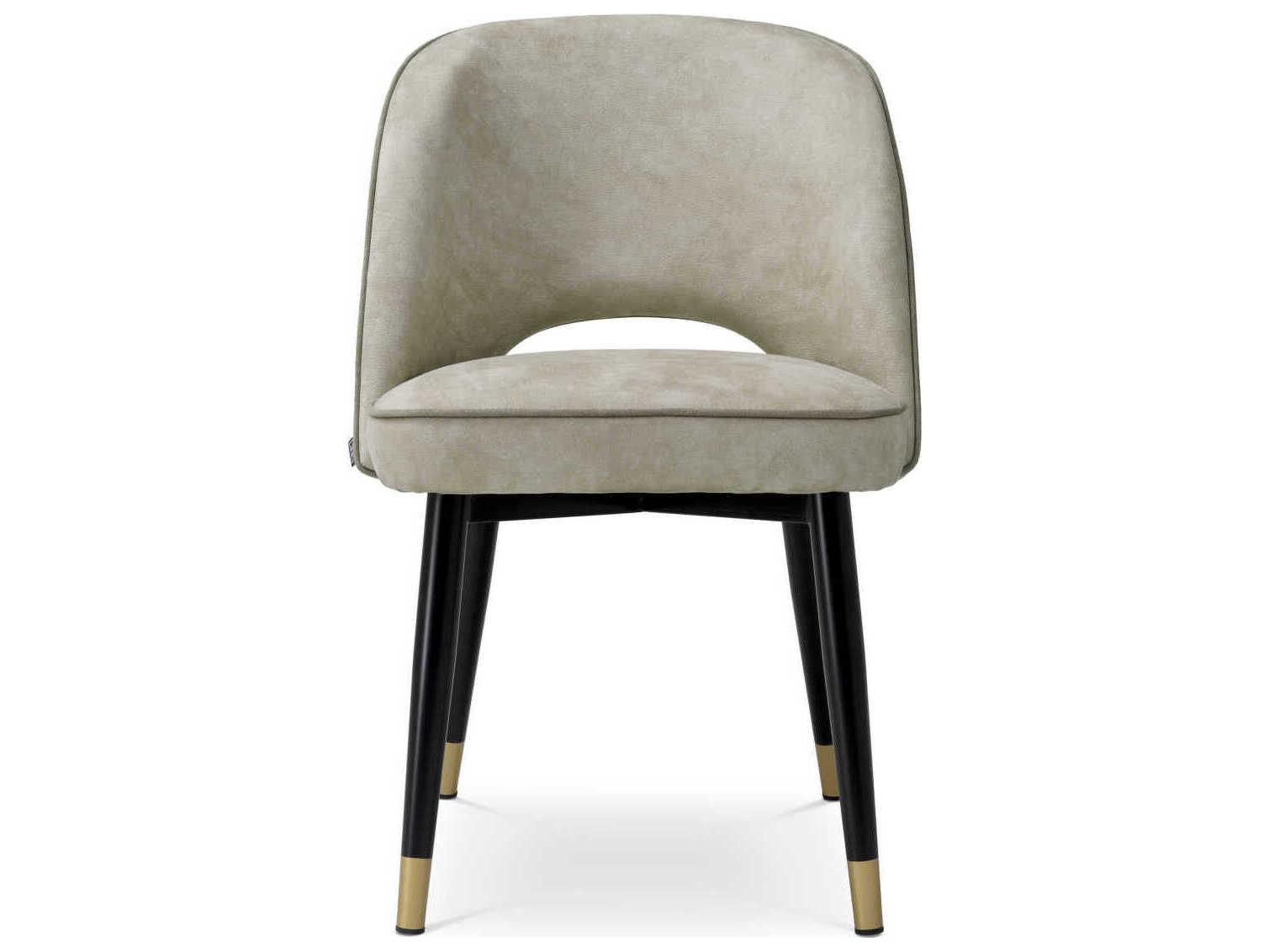 Eichholtz Cliff Silver Upholstered Armless Dining Chair Set of 2