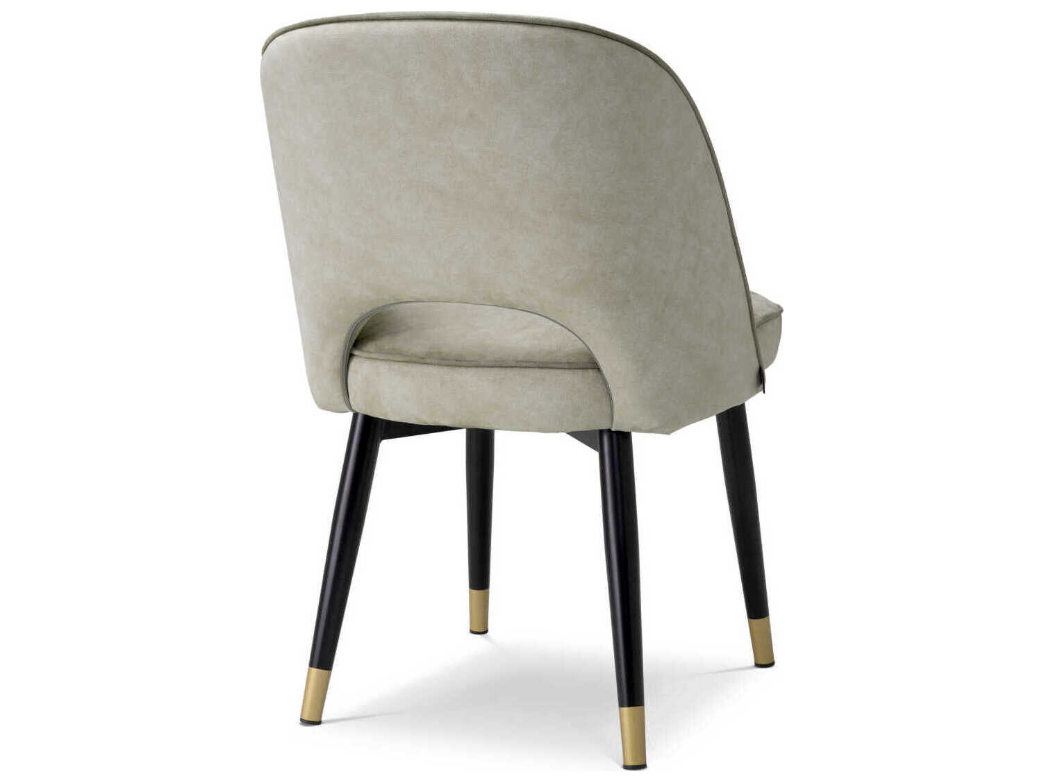 Eichholtz Cliff Silver Upholstered Armless Dining Chair Set of 2