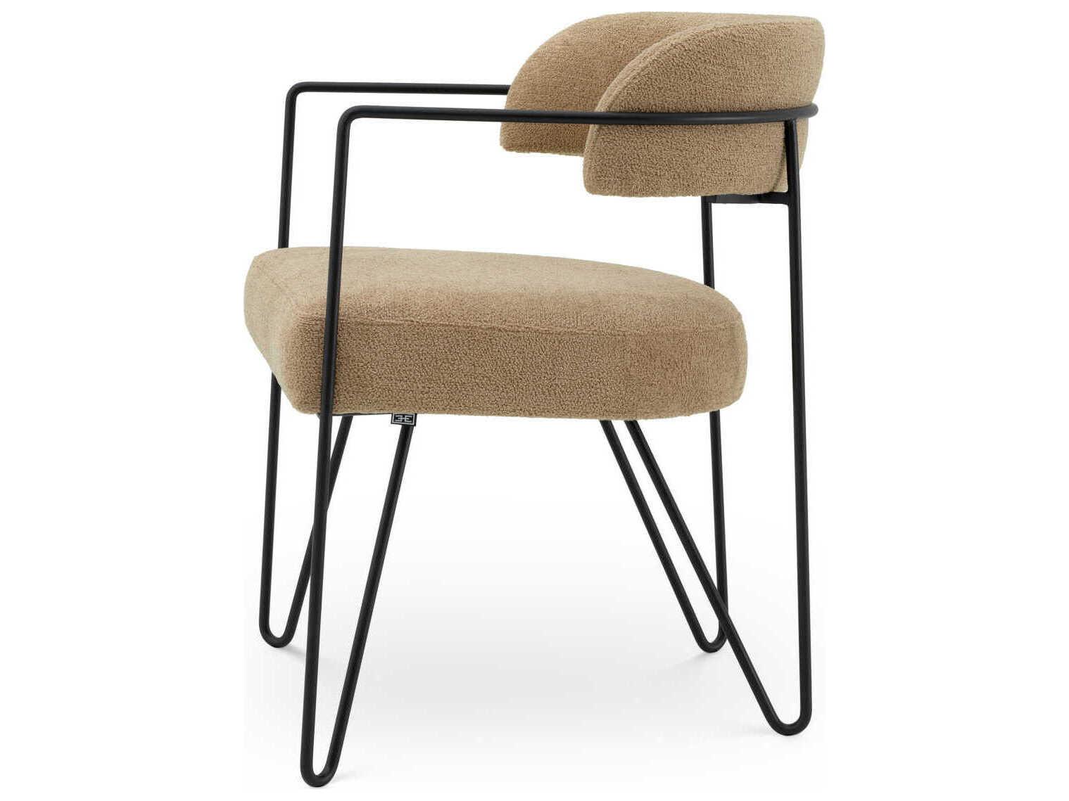 Eichholtz Giuseppe Beige Upholstered Arm Dining Chair