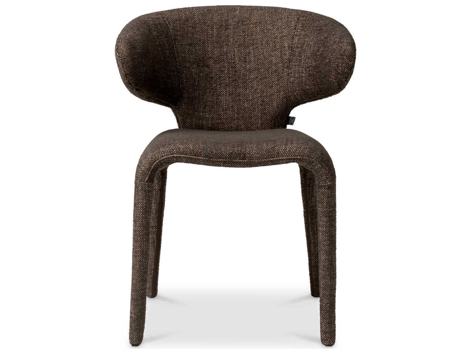 Eichholtz Josephine Brown Upholstered Arm Dining Chair