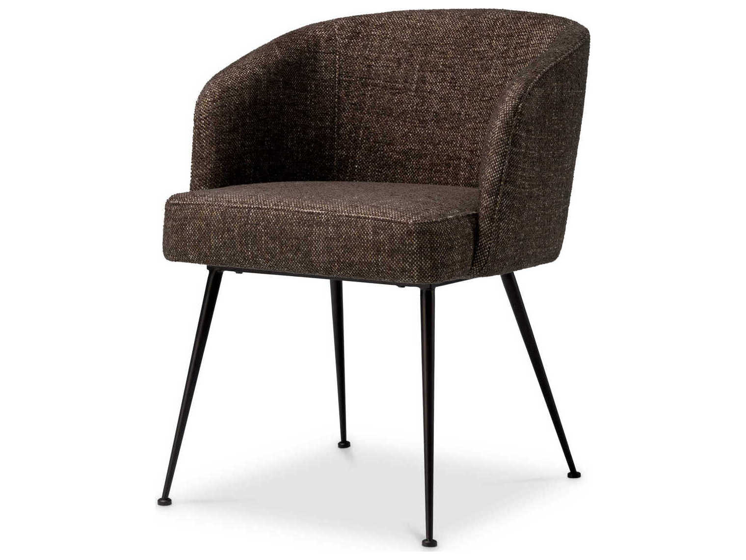 Eichholtz Aiden Brown Upholstered Arm Dining Chair
