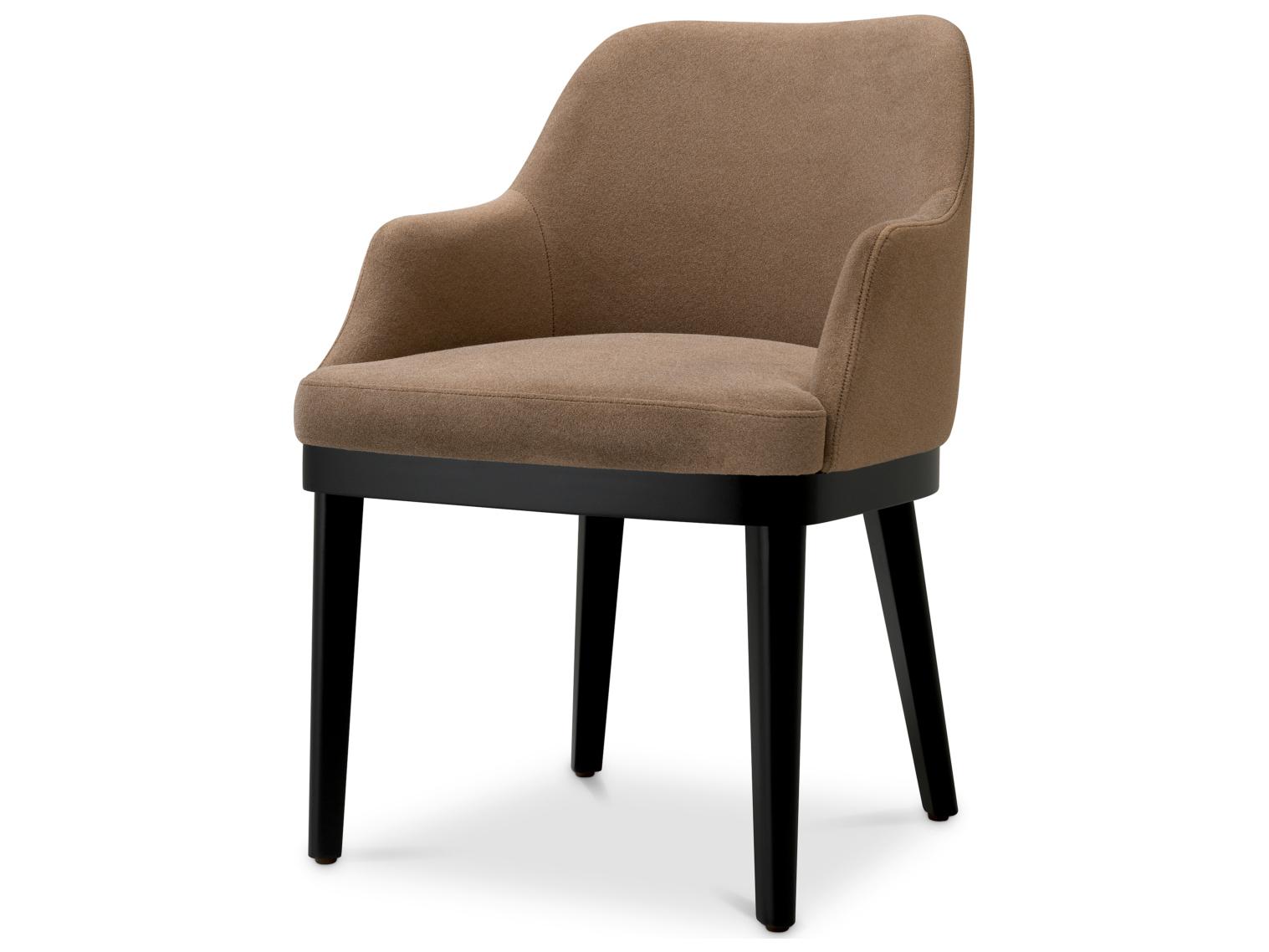 Eichholtz Brown Upholstered Arm Dining Chair