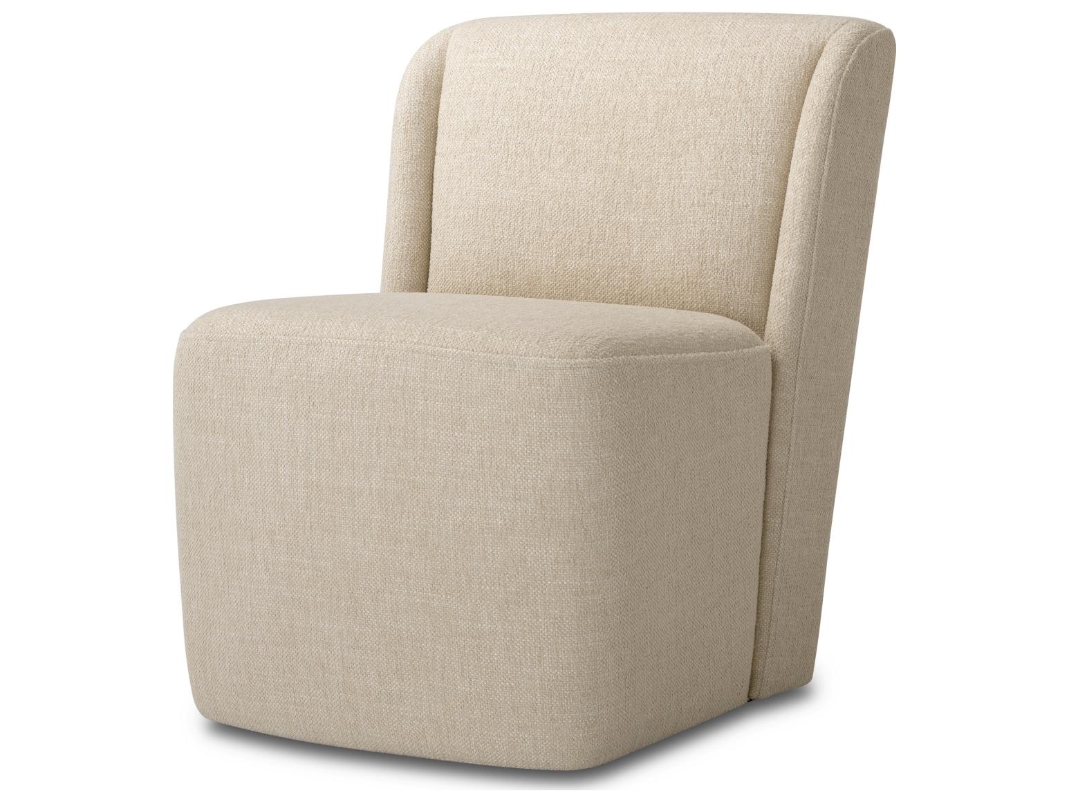Eichholtz Beige Upholstered Armless Dining Chair