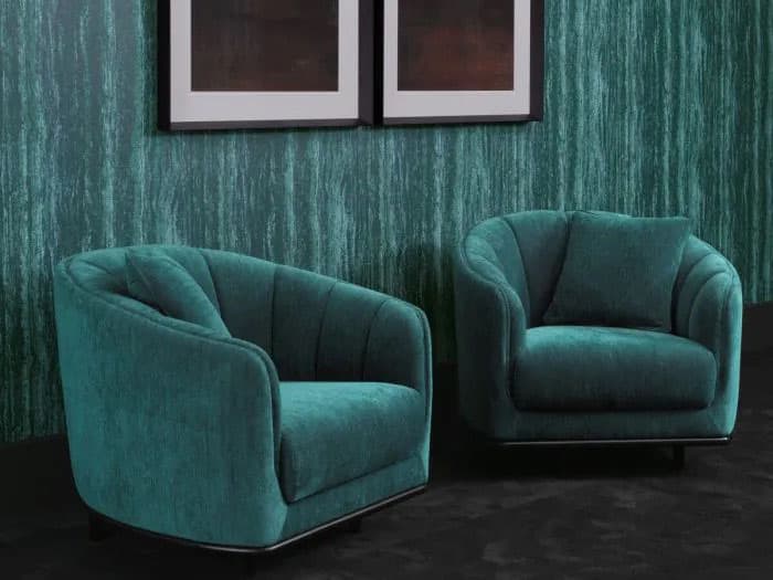 Eichholtz Agostino Chair and Ottoman Set