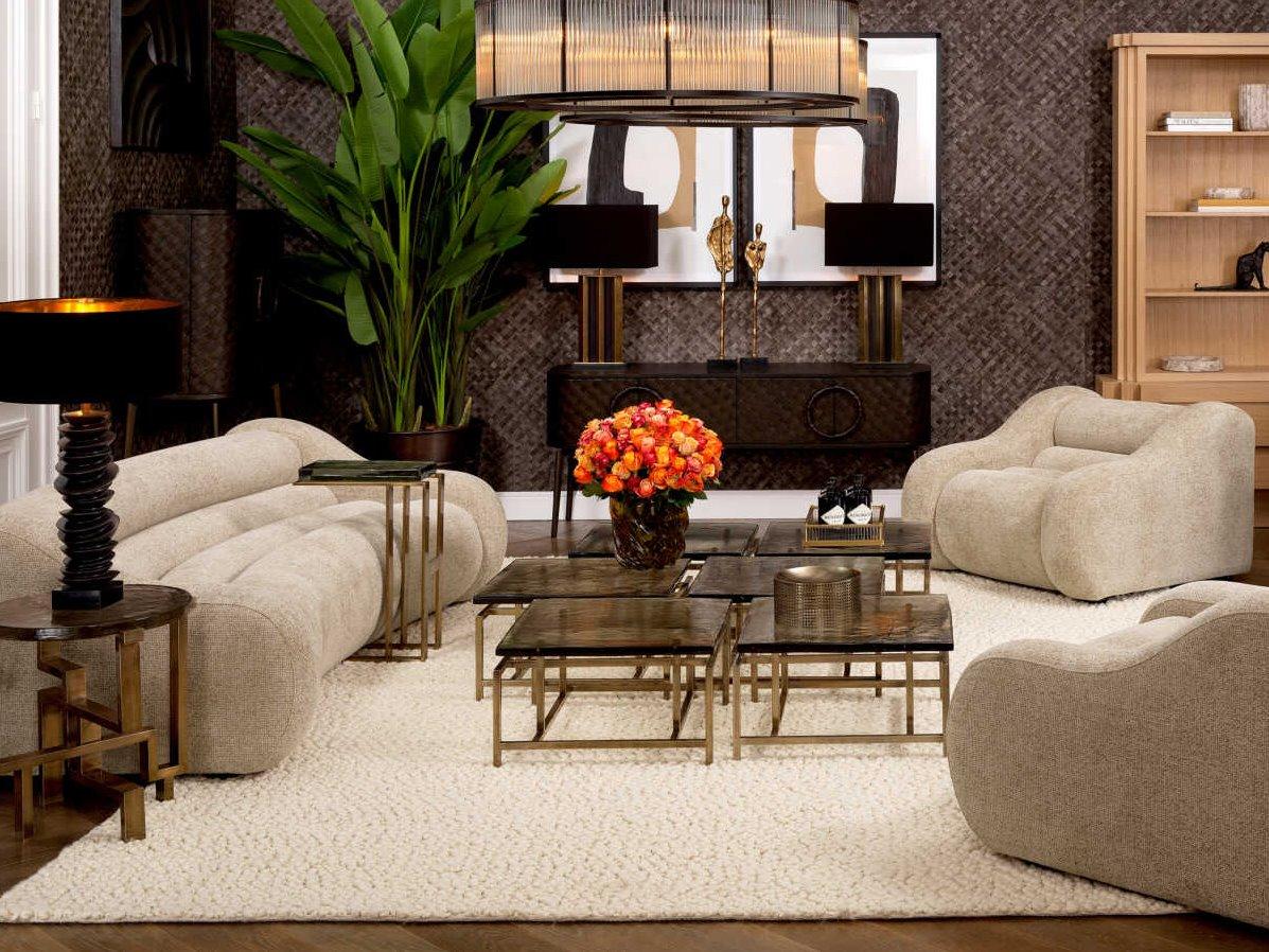 Eichholtz Carbone Beige Upholstered Sofa