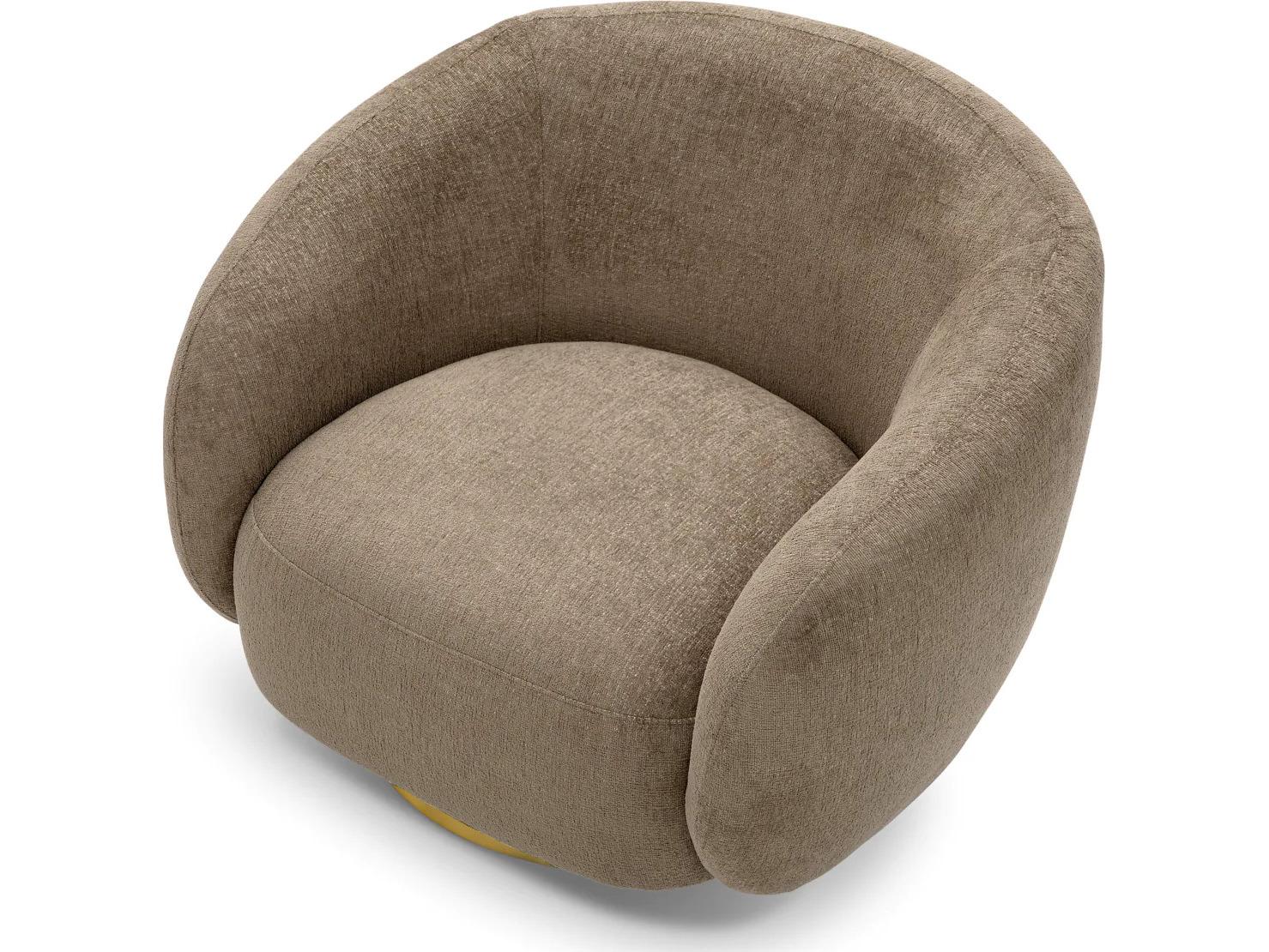 Eichholtz Brice Swivel Chair in Stratfort Warm Grey