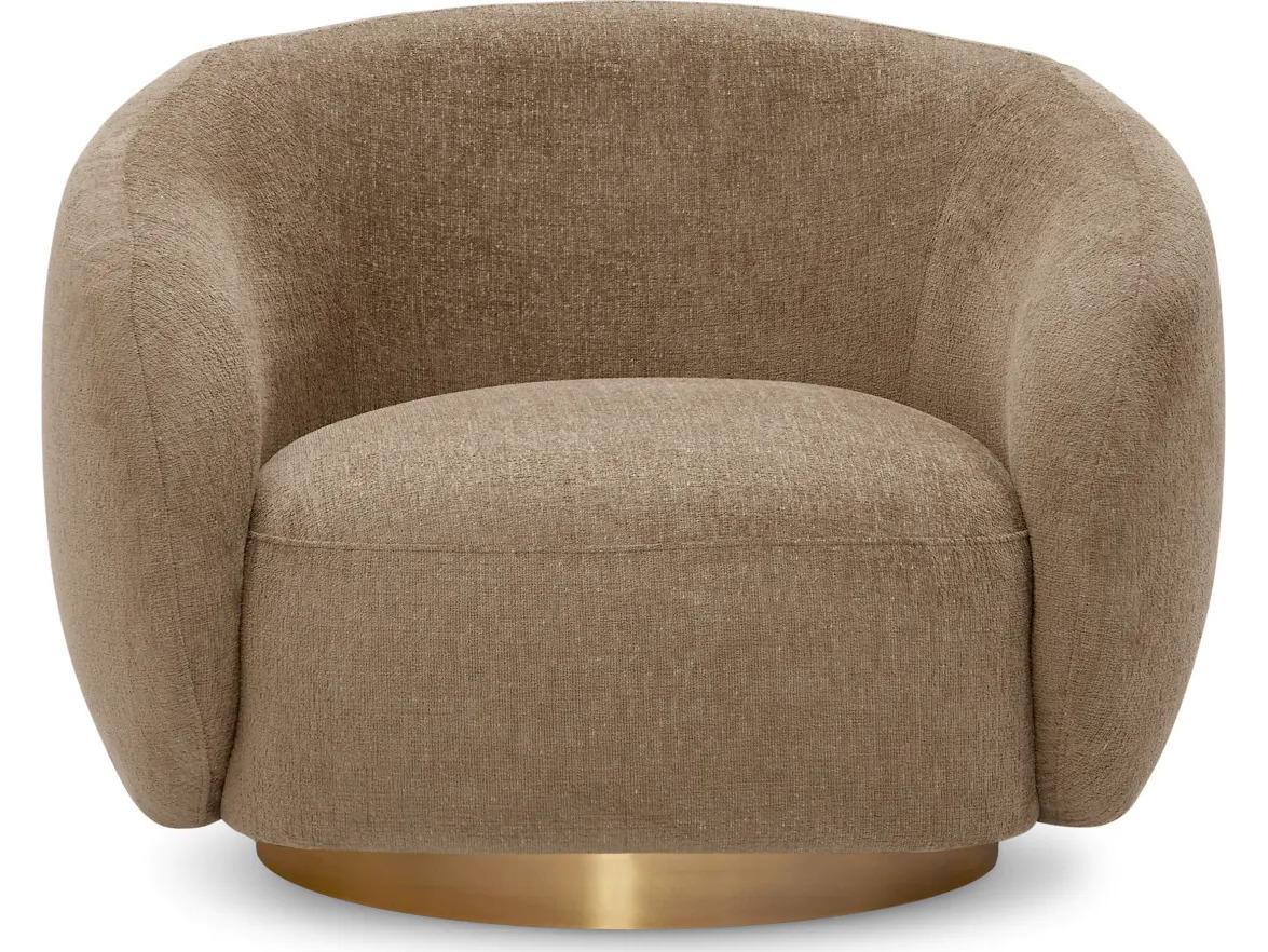 Eichholtz Brice Swivel Chair in Stratfort Brown