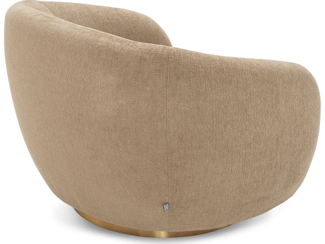 Eichholtz Brice Swivel Chair in Stratfort Sand