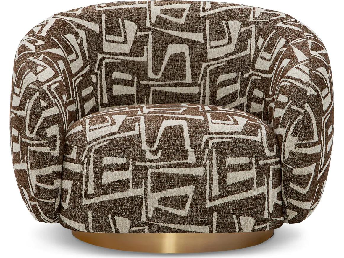 Eichholtz Brice Swivel Chair in Davenport Dark Brown