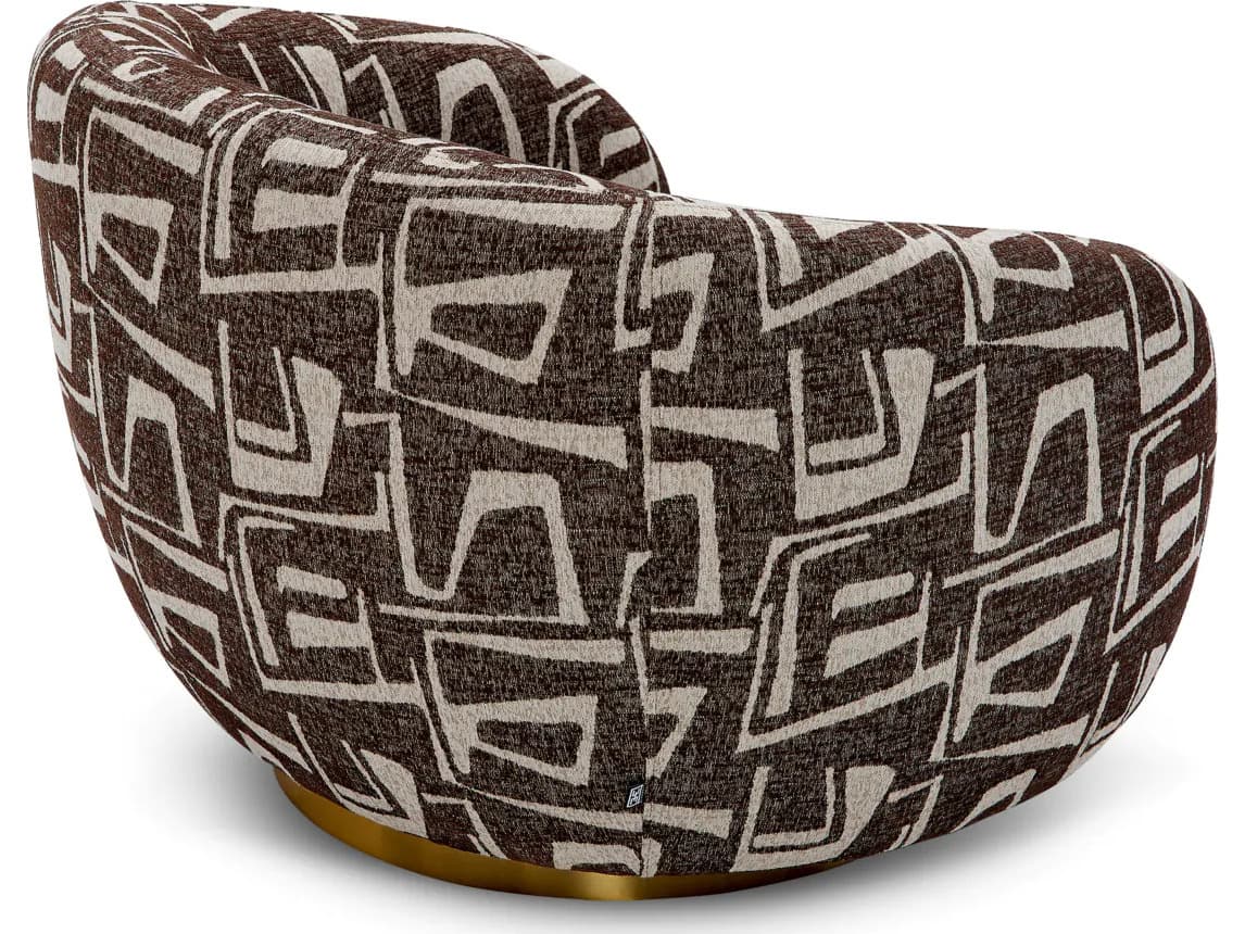 Eichholtz Brice Swivel Chair in Davenport Dark Brown