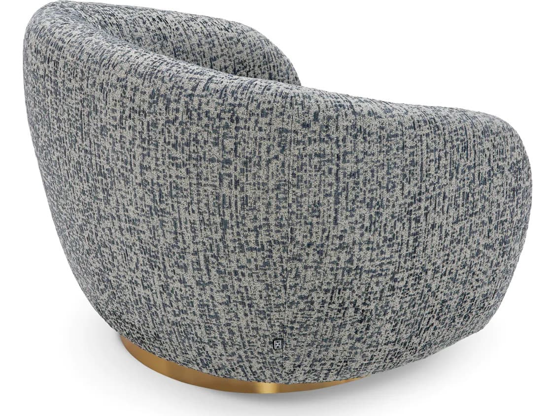 Eichholtz Brice Swivel Chair in Montclair Blue