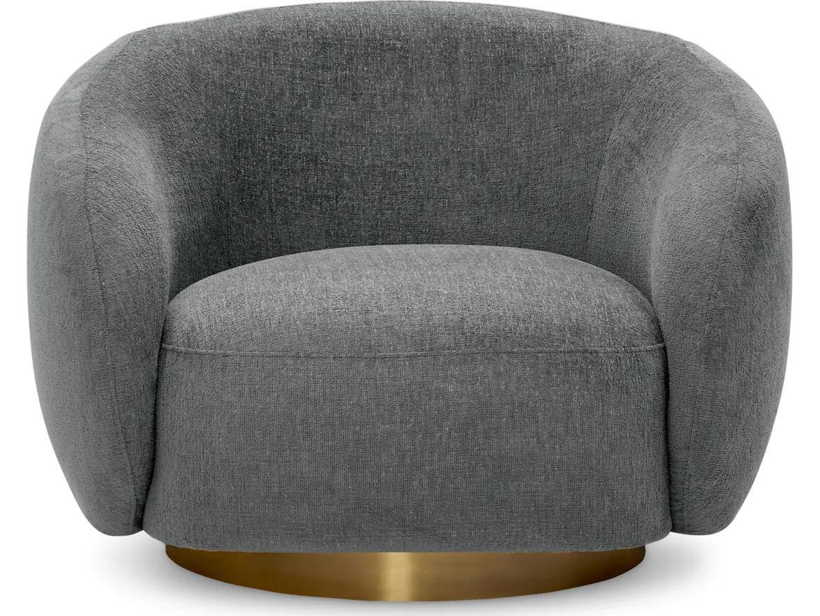 Eichholtz Brice Swivel Chair in Hastings Light Blue