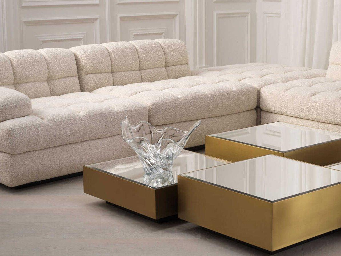 Eichholtz Dean Cream Boucle Fabric Living Room Set