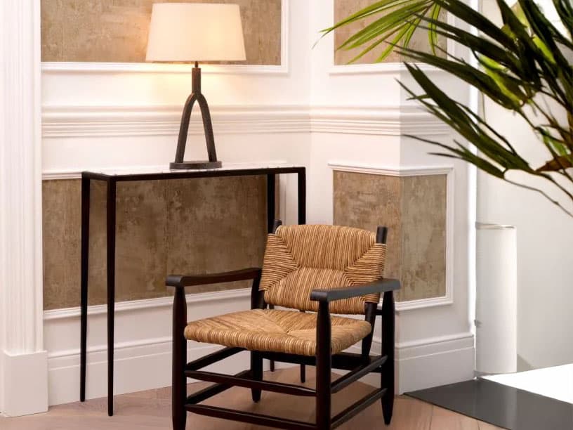 Eichholtz Elliot Chair and Ottoman Set