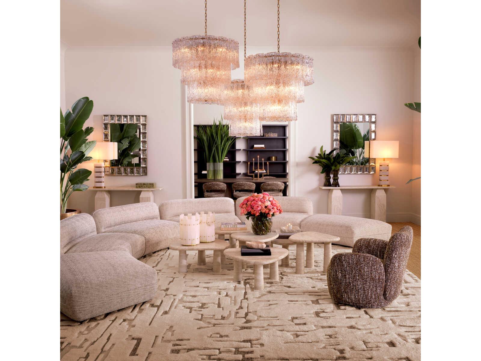 Eichholtz Grand Chair and Ottoman Set