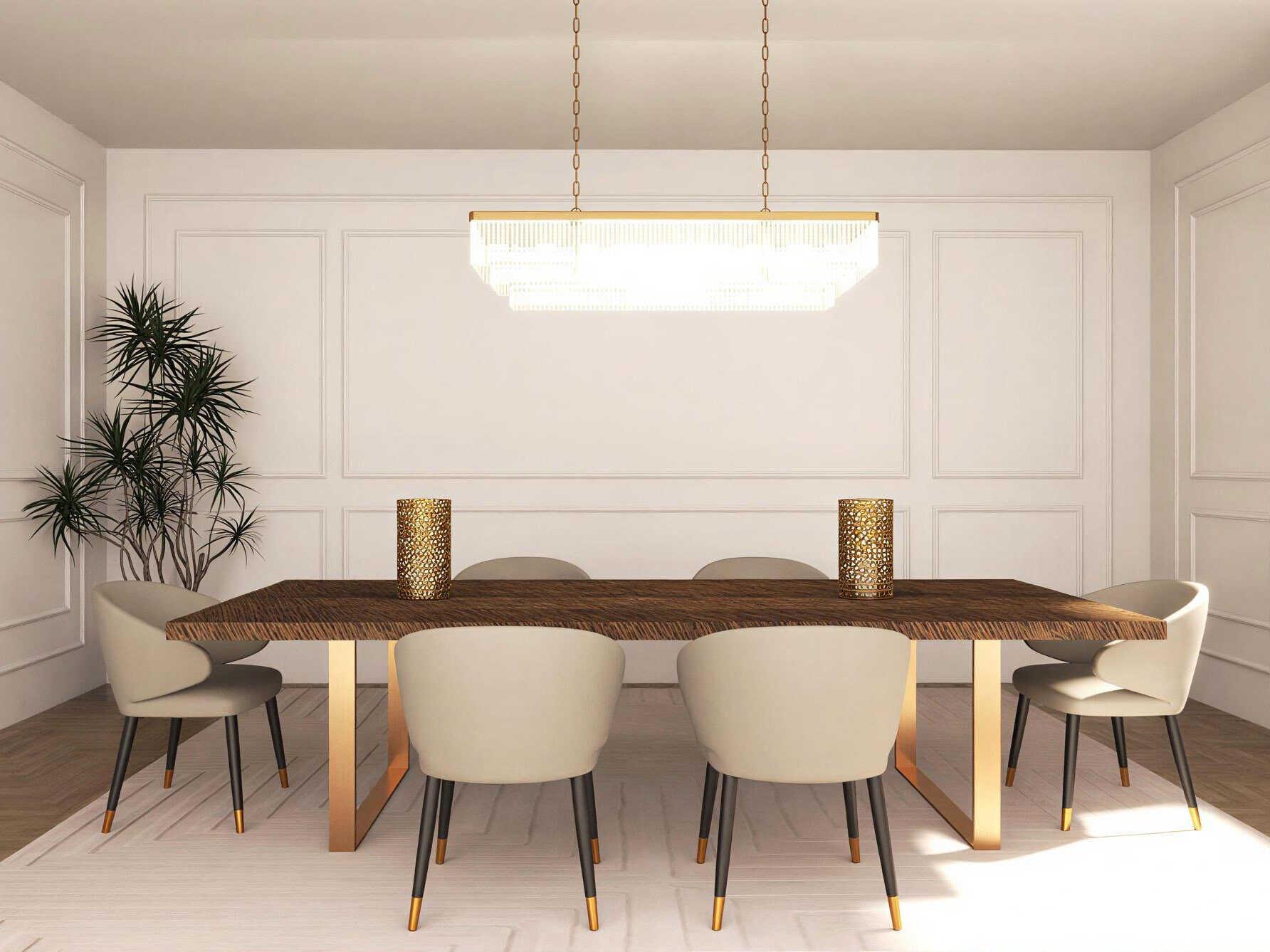 Eichholtz Melchior Brown Oak Dining Room Set