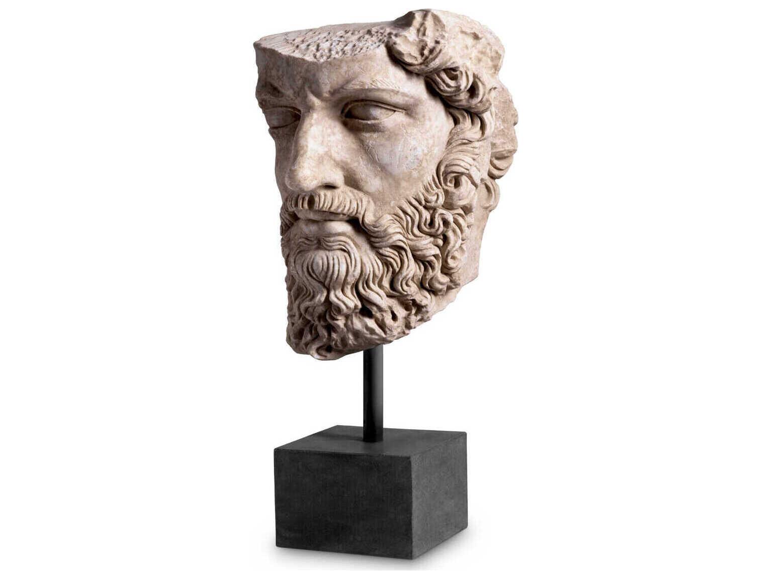 Eichholtz Statues Marble Black Metal Base Sculpture