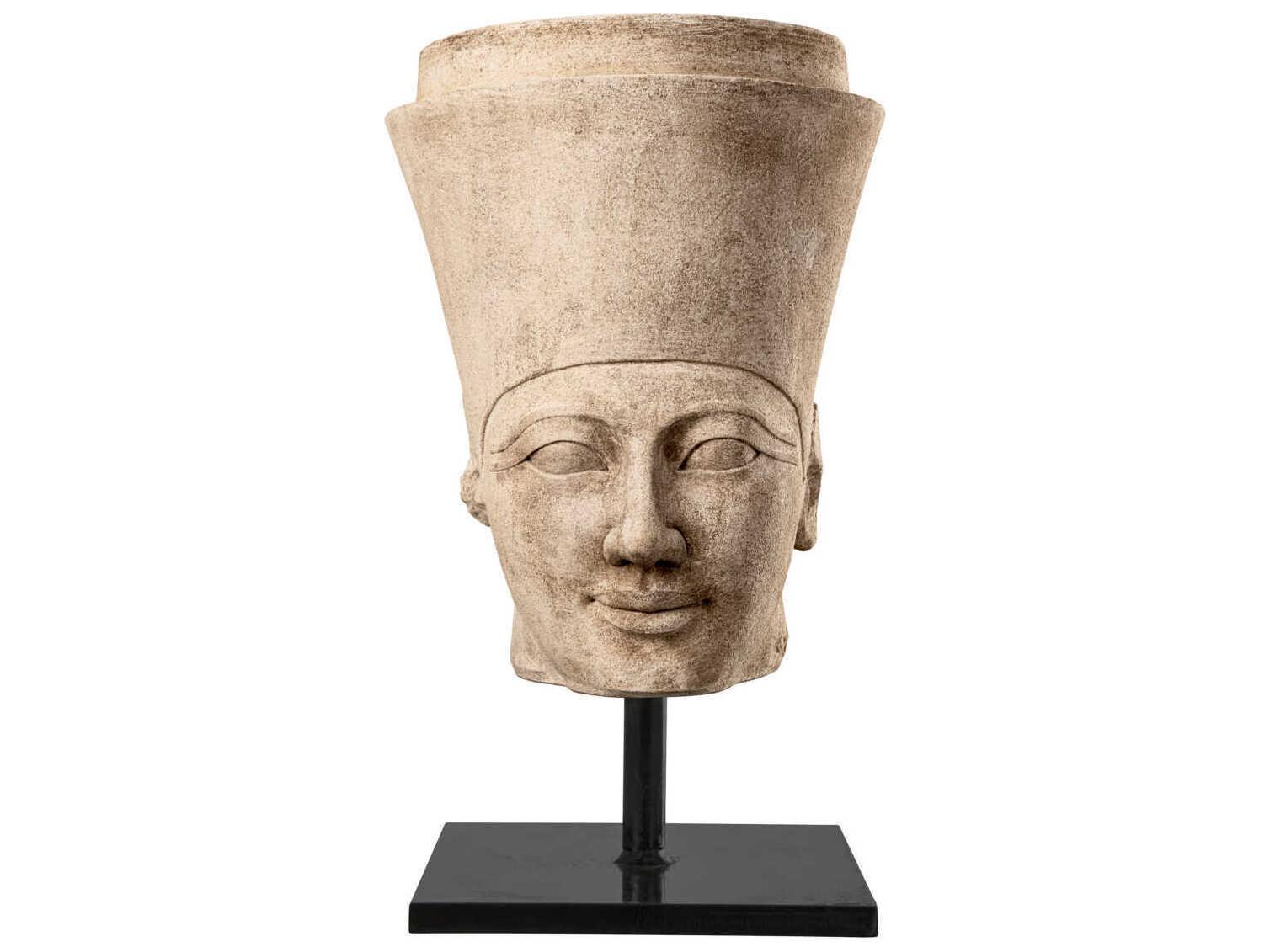 Eichholtz Statues Sandstone Black Metal Base Sculpture