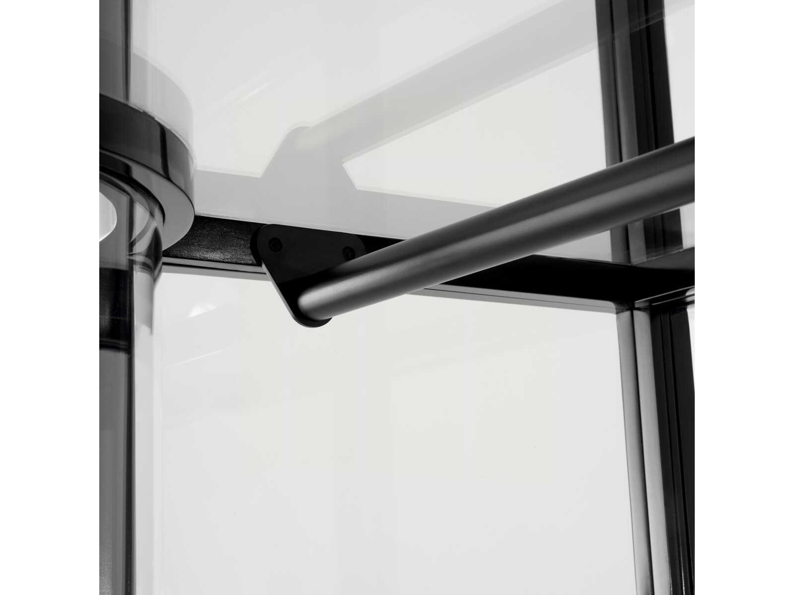 Eichholtz Gala Hardwood Black Clear Glass Display Cabinet