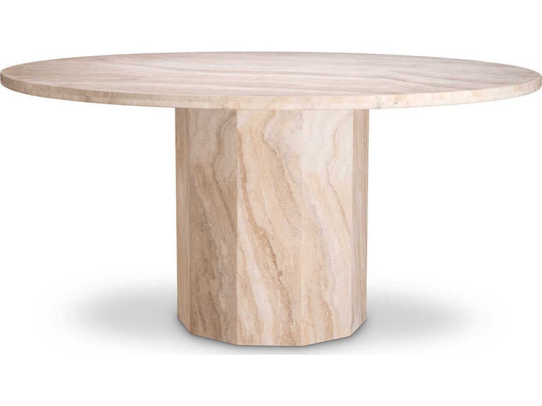 Eichholtz Florence Round Stone Travertine Dining Table