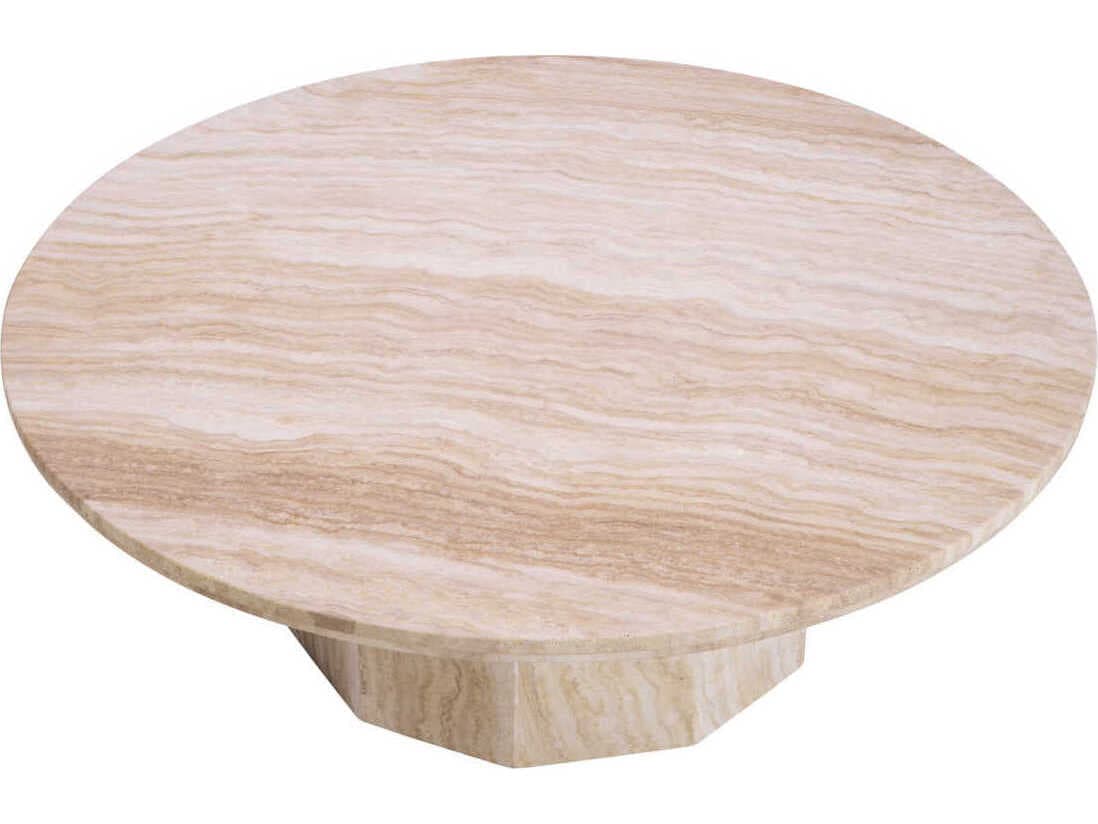 Eichholtz Florence Round Stone Travertine Coffee Table