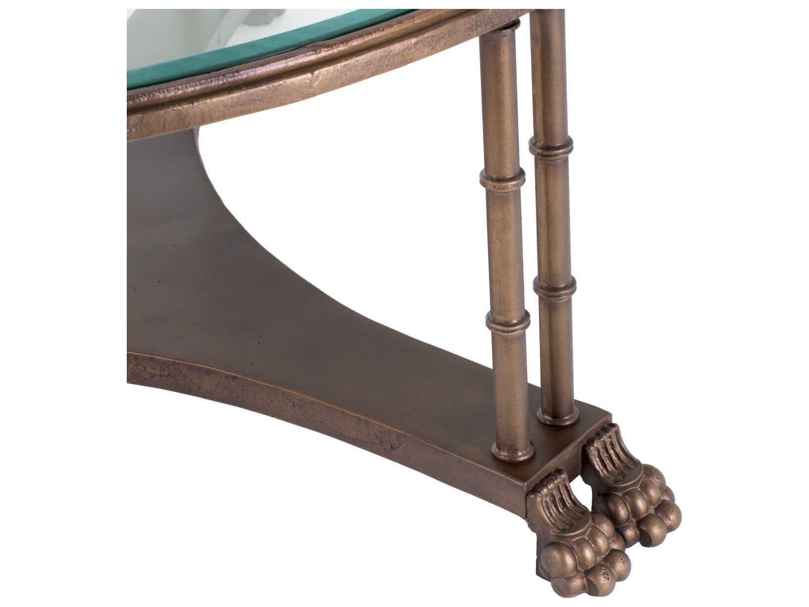 Eichholtz Lioness Round Bronze Bevelled Glass Coffee Table
