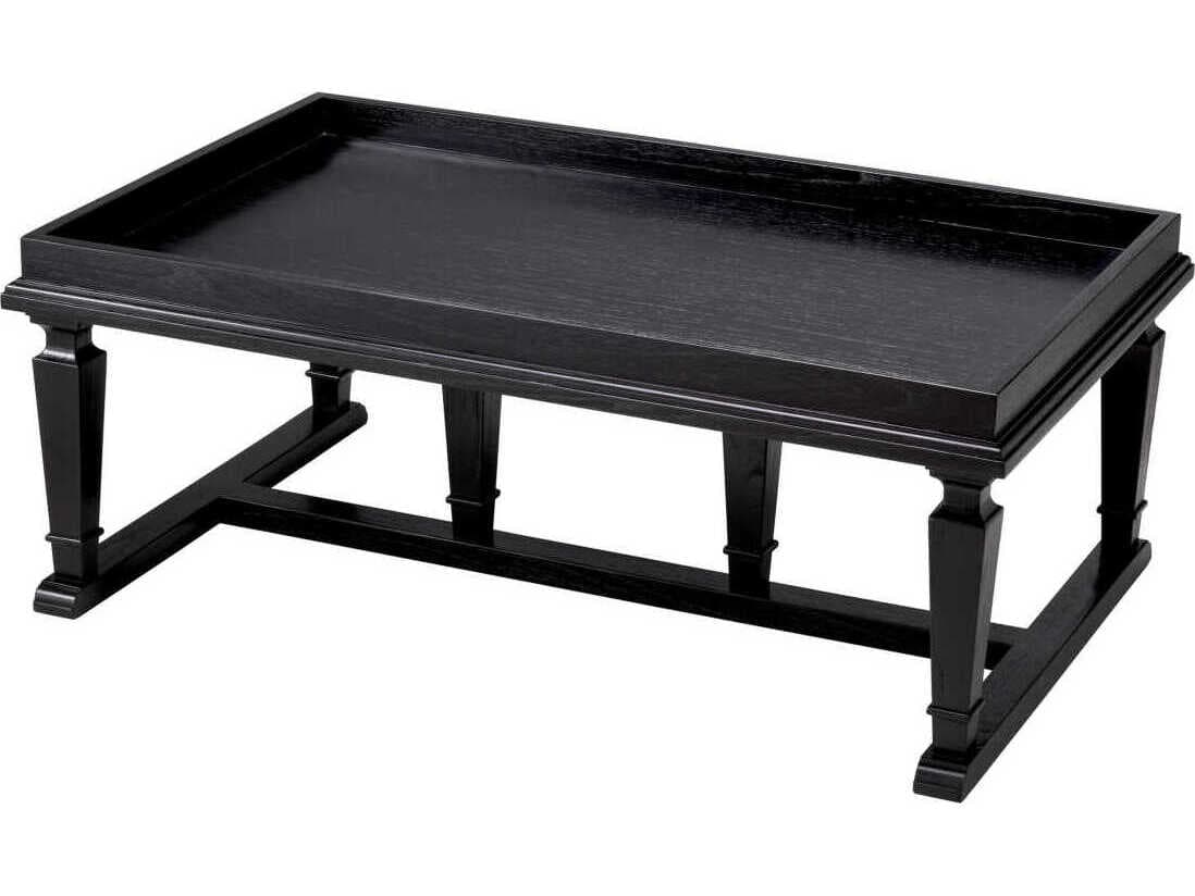 Eichholtz Americana Rectangular Wood Black Veneer Coffee Table