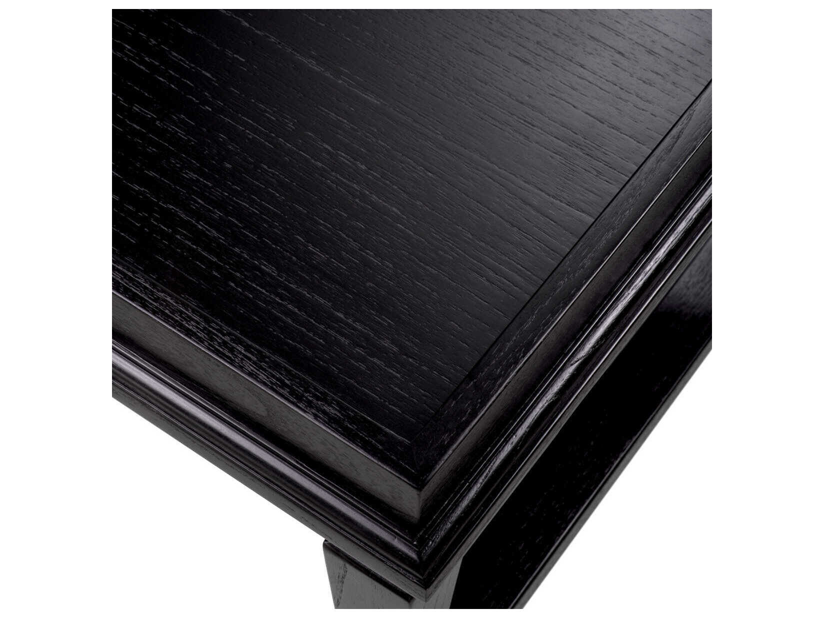 Eichholtz Americana Rectangular Wood Black Veneer Coffee Table