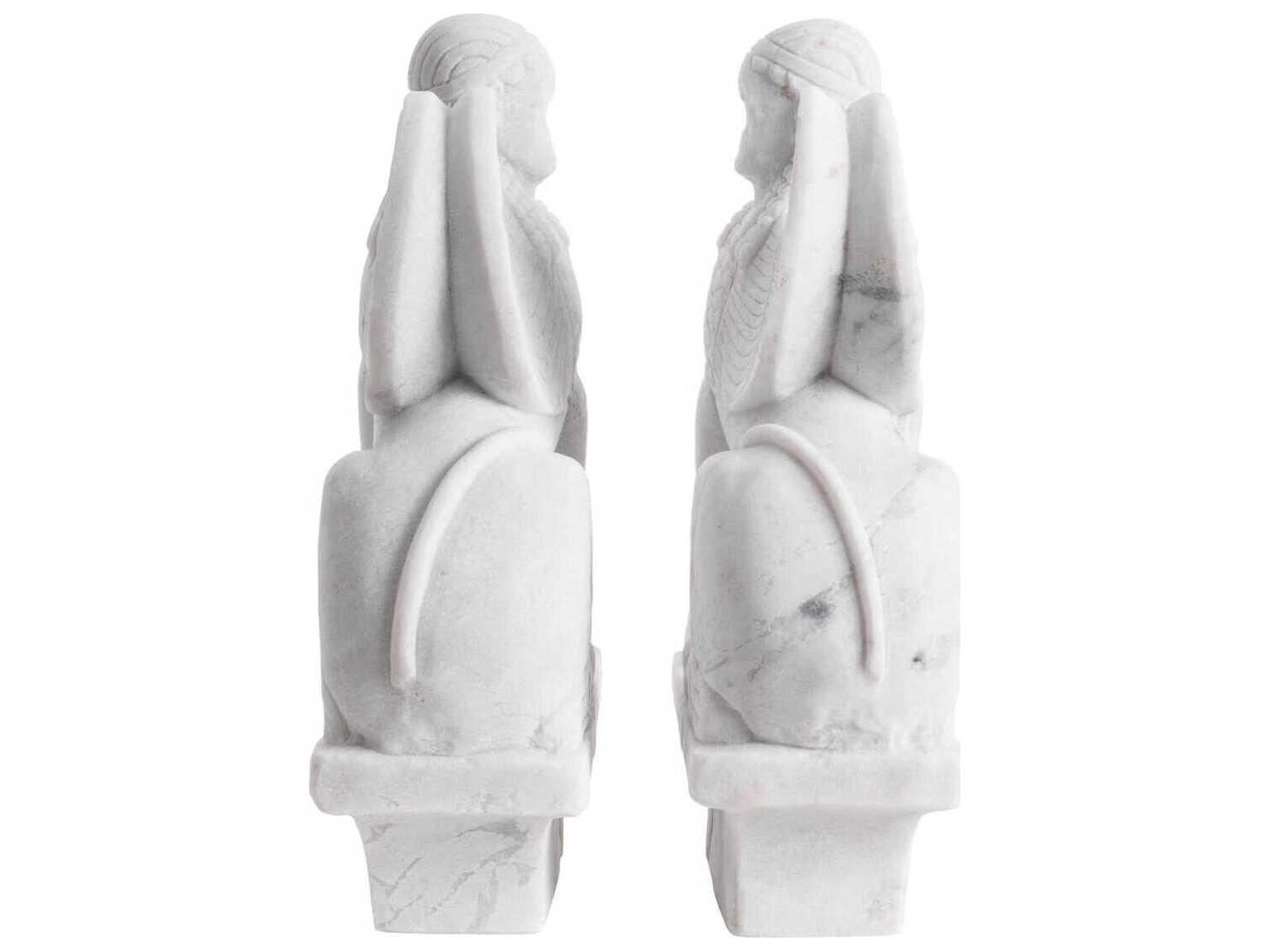 Eichholtz Book Ends White Marble Bookend Set of 2
