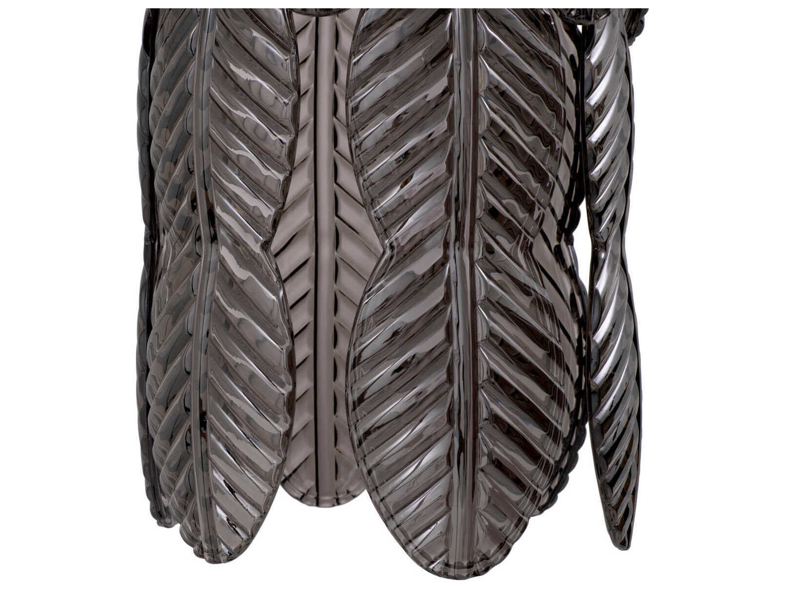 Eichholtz Sahure Brushed Brass Smoke Glass Tiered Linear Chandelier