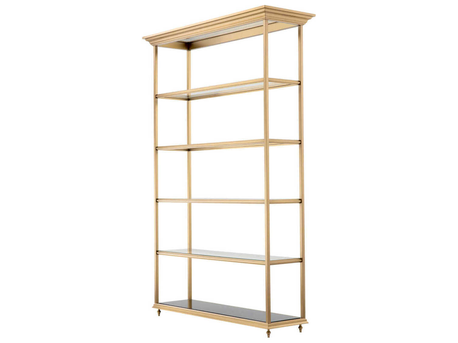 Eichholtz Watson Brushed Brass Clear Glass Display Cabinet