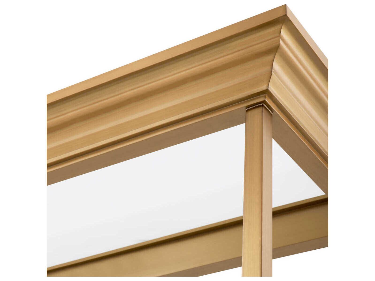 Eichholtz Watson Brushed Brass Clear Glass Display Cabinet