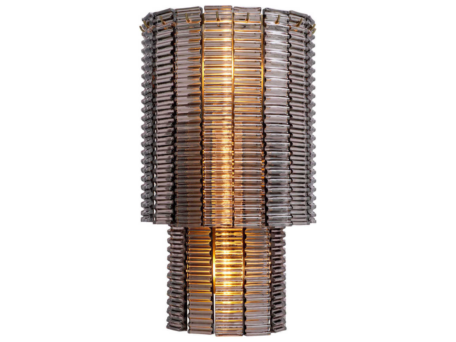 Eichholtz Imperial Brushed Brass Smoke Glass Wall Sconce