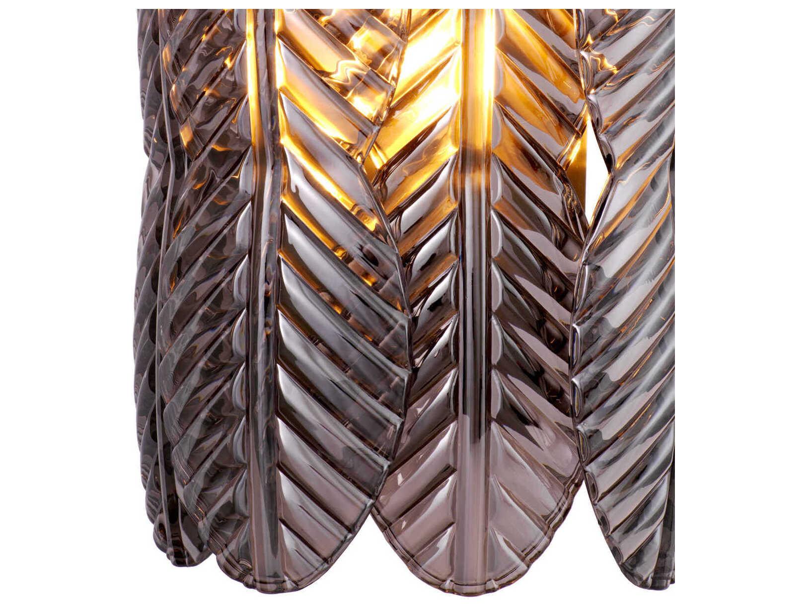 Eichholtz Sahure Brushed Brass Smoke Glass Wall Sconce