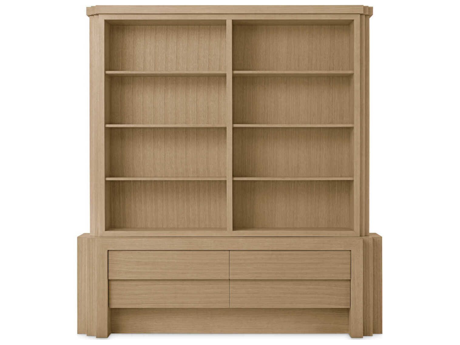 Eichholtz Metropolitan Oak Wood Natural Veneer Display Cabinet