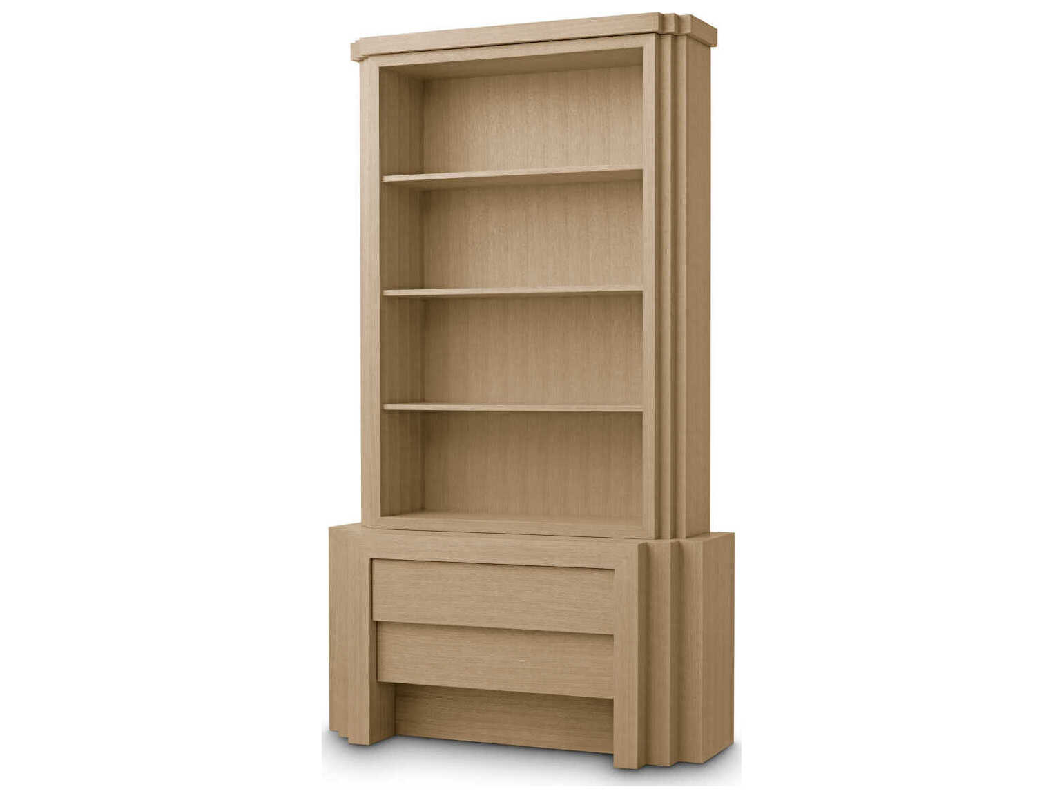 Eichholtz Metropolitan Oak Wood Natural Veneer Display Cabinet