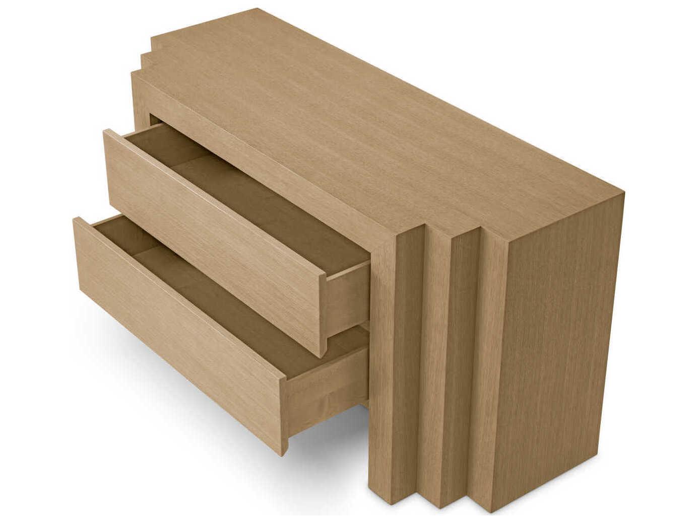 Eichholtz Metropolitan 3-Drawers Oak Wood Double Dresser