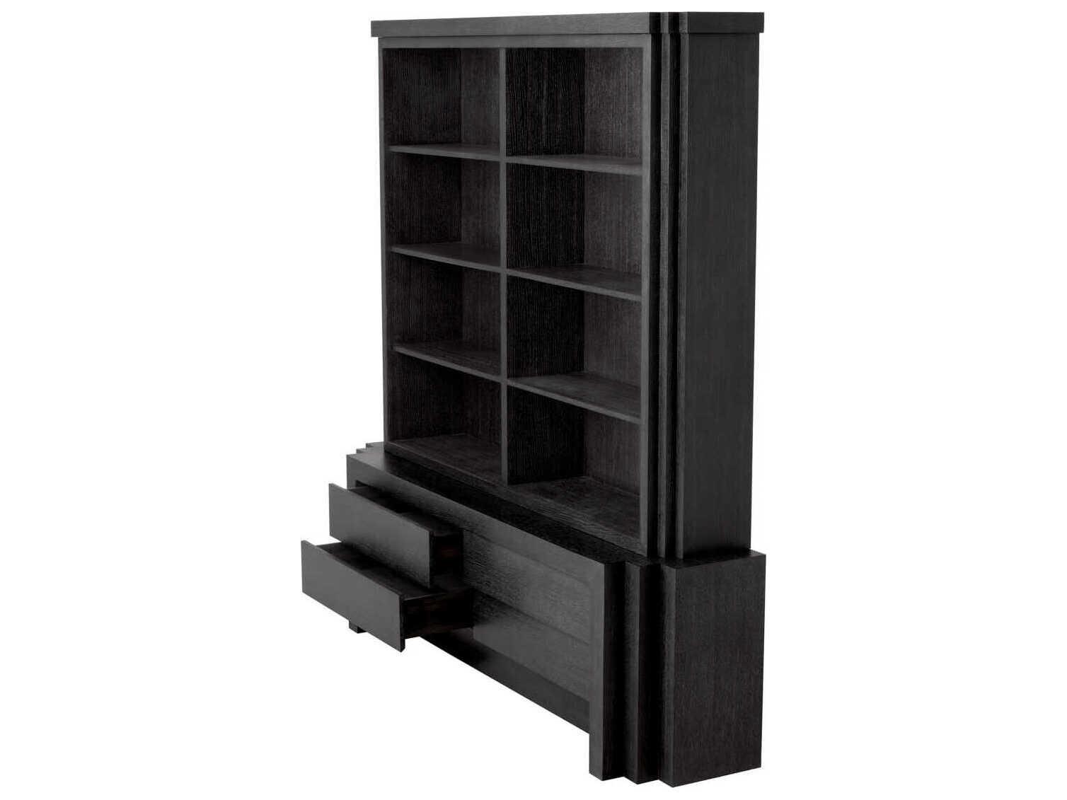 Eichholtz Metropolitan Oak Wood Natural Veneer Display Cabinet