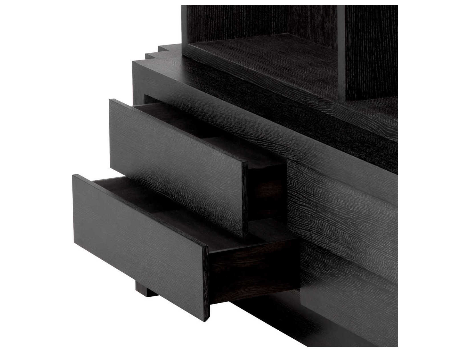 Eichholtz Metropolitan Oak Wood Natural Veneer Display Cabinet