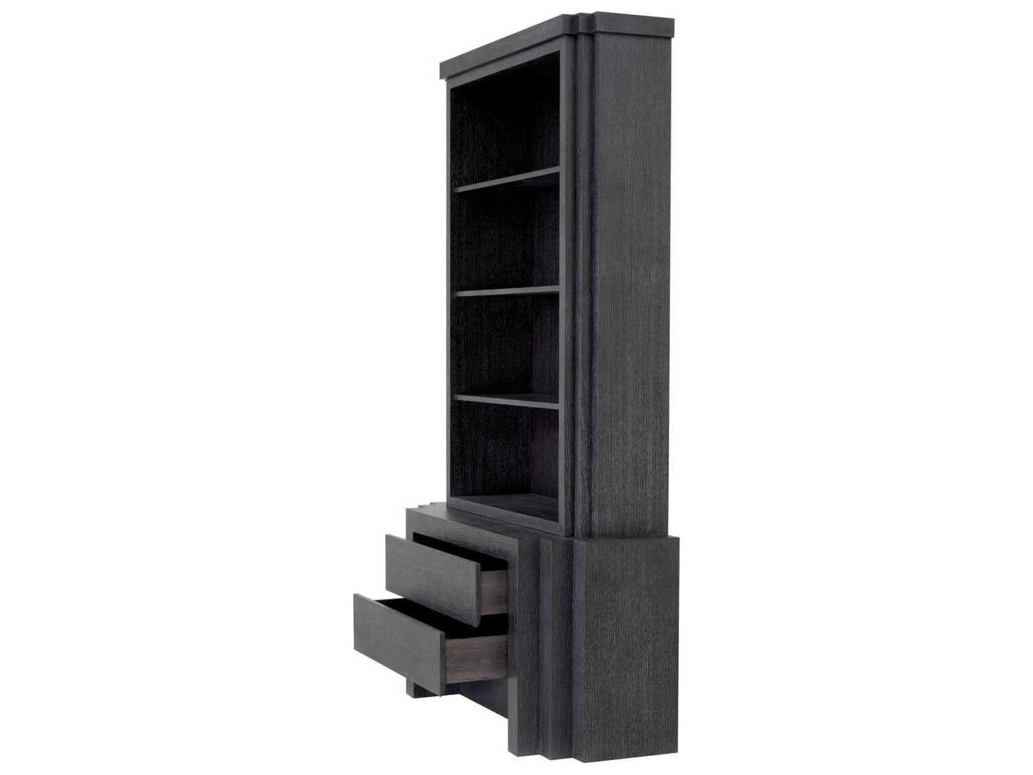 Eichholtz Metropolitan Oak Wood Natural Veneer Display Cabinet